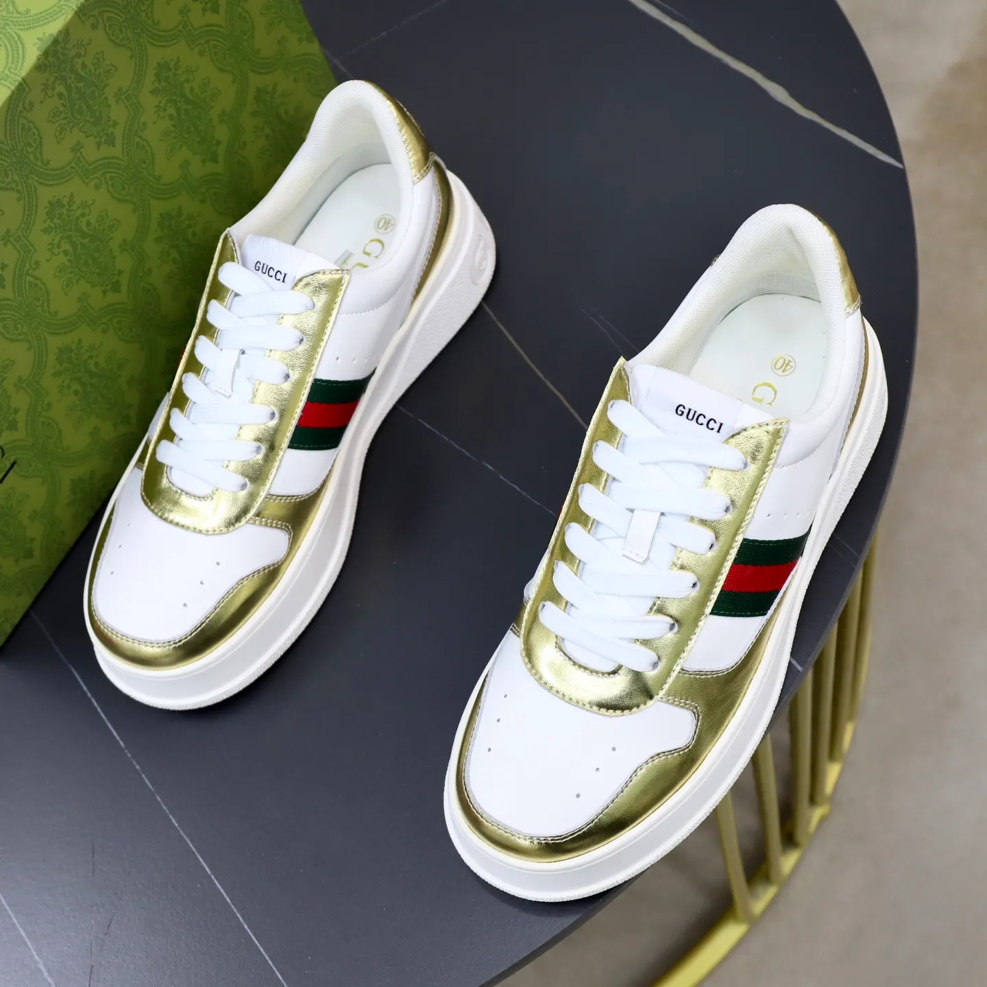 Ex-factory price: 400💰🙅‍♂️🙅‍♂️🙅‍♂️ Brand: GUCCI Standard code: 38-44 (45 customized) Grade: Same as the official website Material: Original leather stitching brand cloth Comfortable and breathable sheepskin lining Lightweight and wear-resistant outsole Style category: Men's fashionable casual shoes Sports shoes Distinguished luxury brand elements Top luxury Color: actual picture color